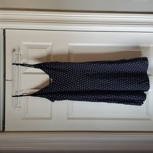 Navy blue polka-dot dress